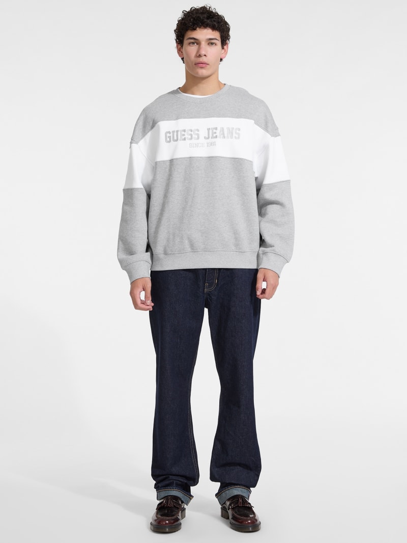 Horizontal Stripe Crewneck Sweatshirt