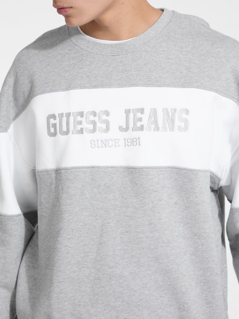 Horizontal Stripe Crewneck Sweatshirt