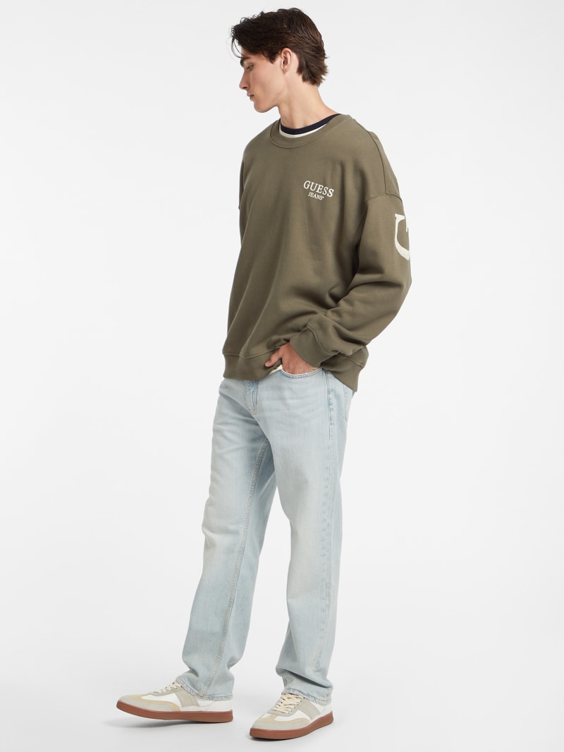Macro Logo Crewneck Sweatshirt | GUESS