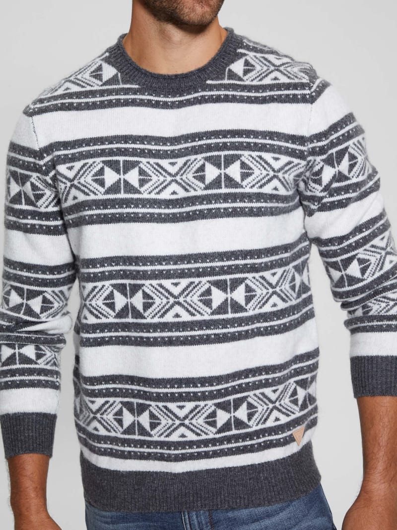 Eco Ezekiel Jacquard Sweater | GUESS