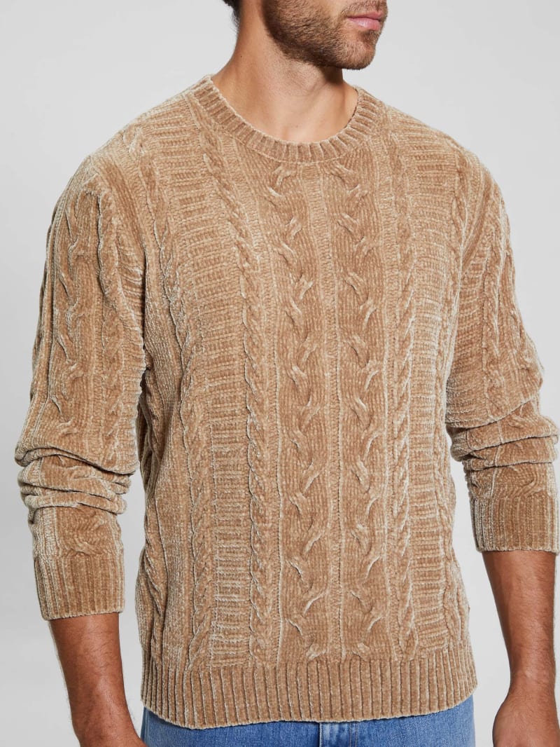 Eco Egidio Cable-Knit Chenille Sweater