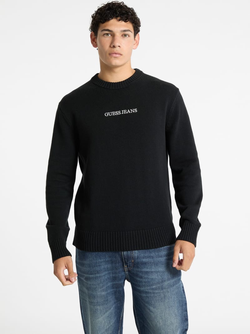 ゲス GUESS PARIS Logo Rn Ls Sweater （JBLK） ゲス GUESS PARIS Logo Rn Ls Sweater （JBLK） -waja bazar