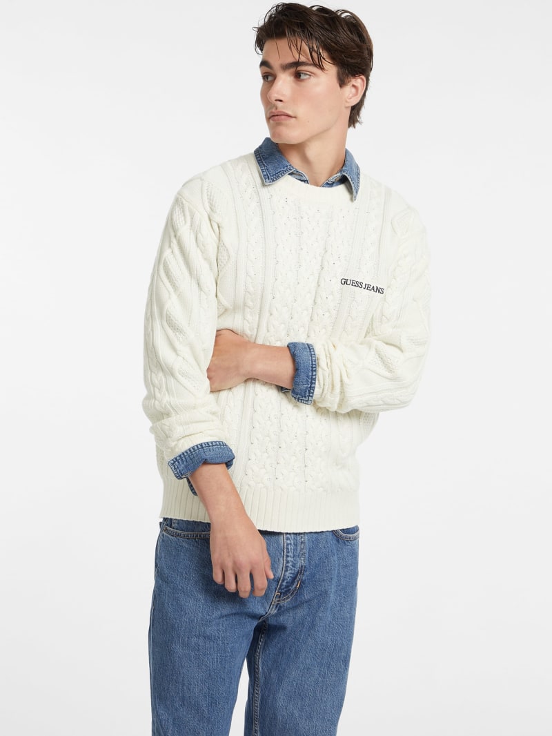 GUESS® Cable-Knit Wool-Blend Sweater
