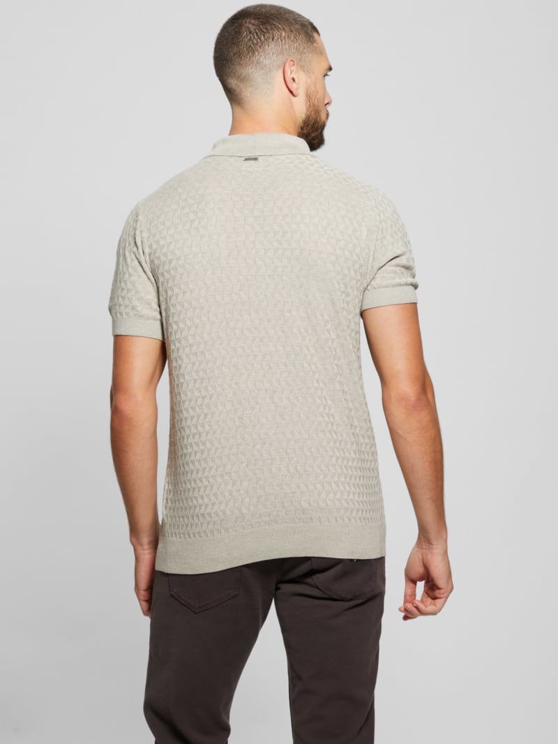 Kyle Checkered Zip Polo | GUESS