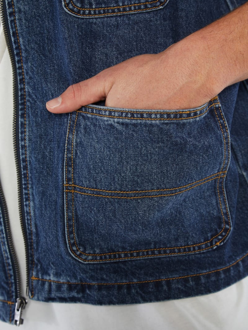 Guess denim vest hotsell
