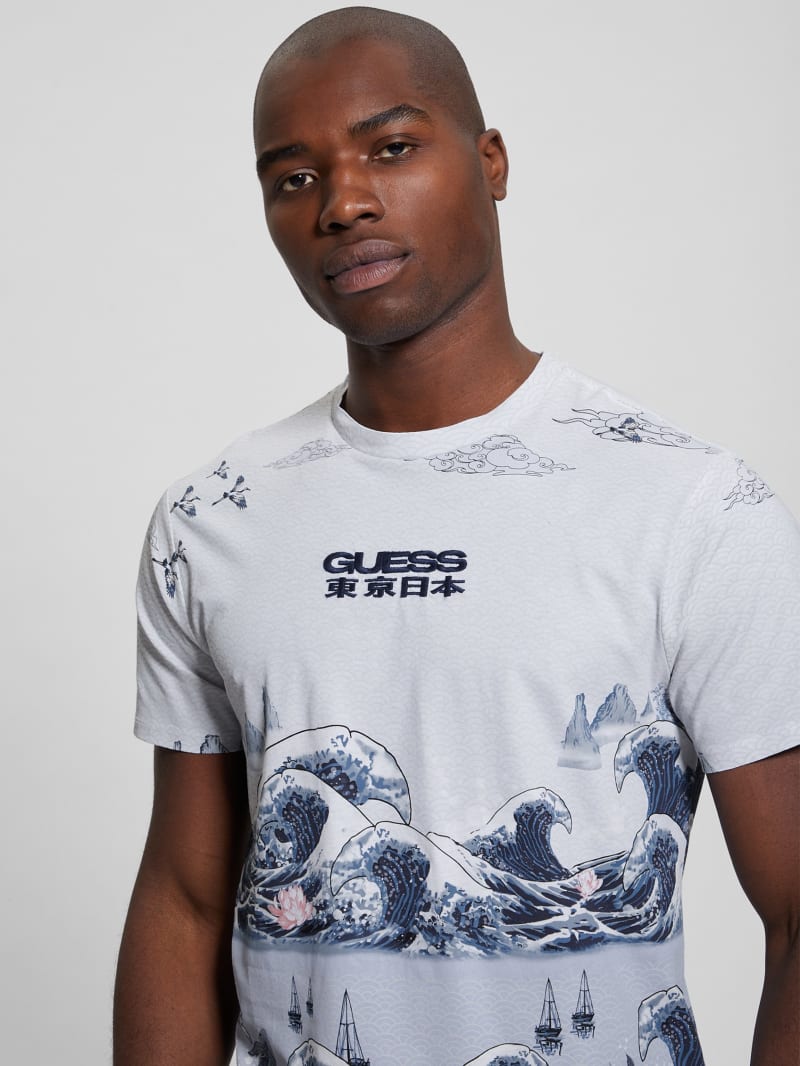 Guess hologram t shirt store