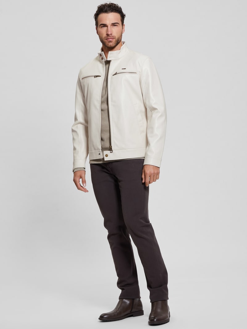 Faux-Leather Biker Jacket