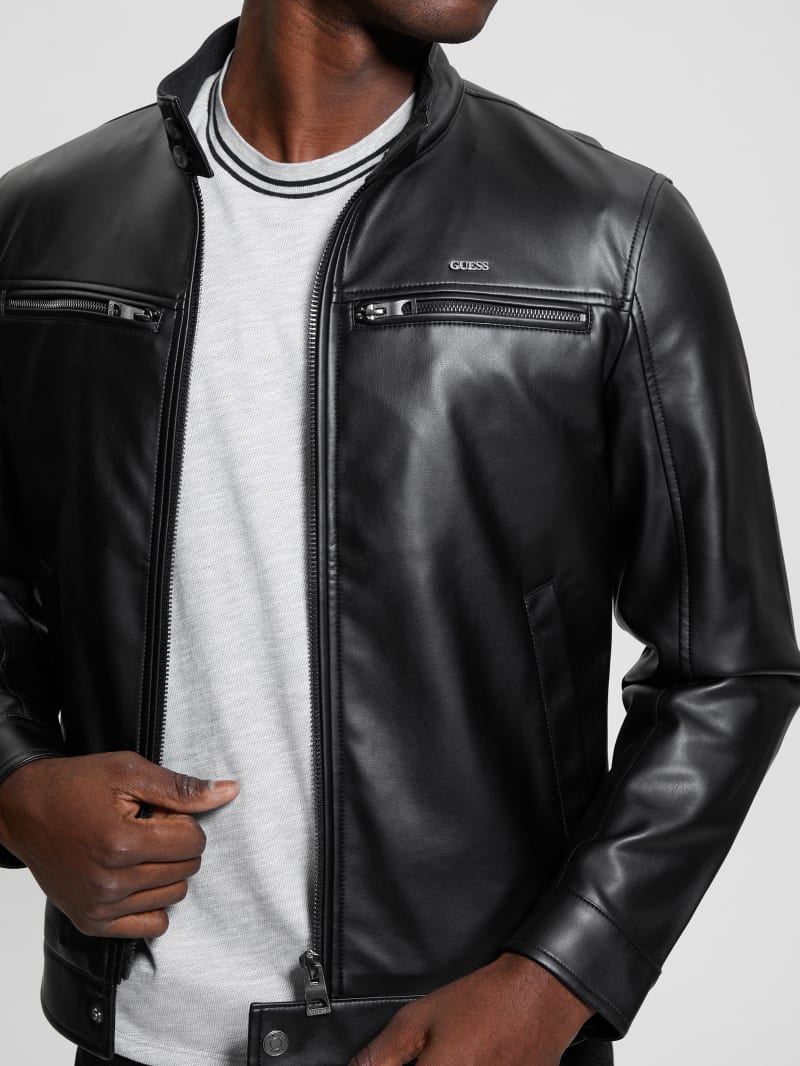 Faux-Leather Biker Jacket | GUESS