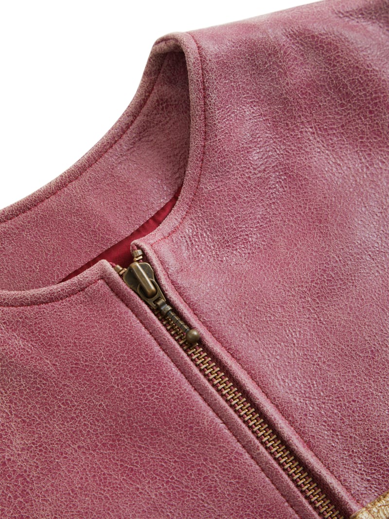 crackle leather jacket | GUESS
