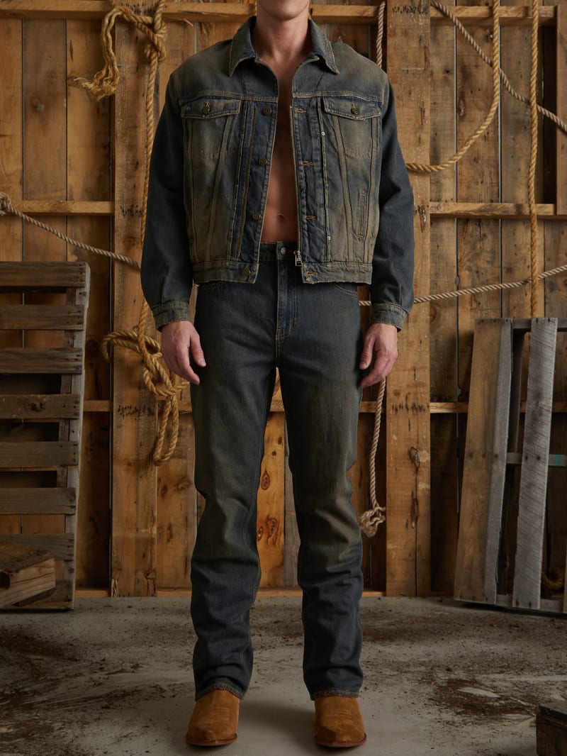 zip-up trucker jacket | GUESS
