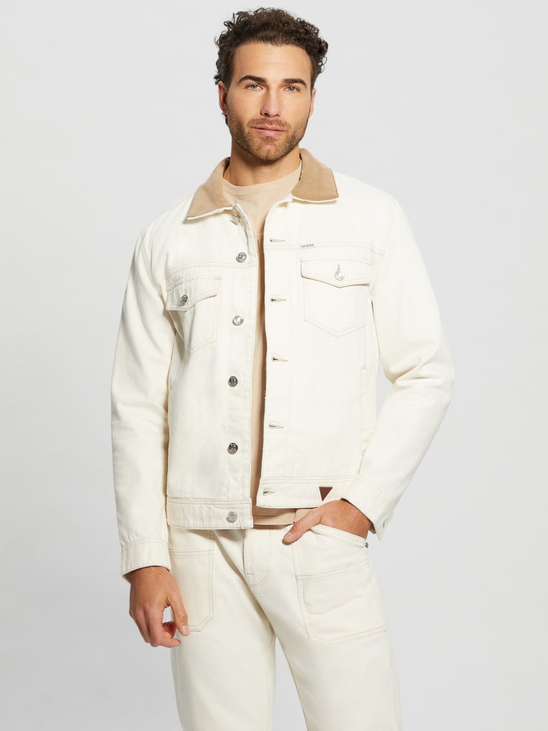 Guess white jean jacket 2025