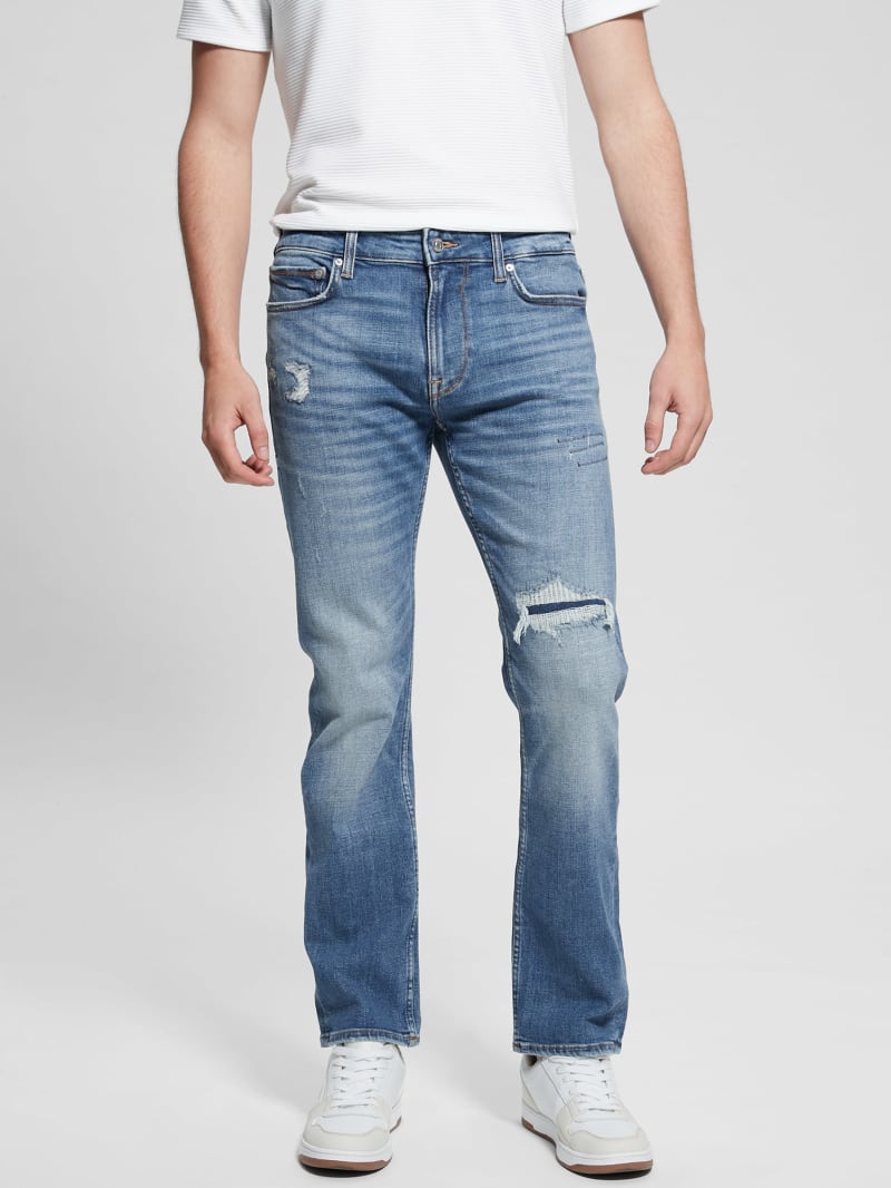 Distressed Straight Jeans | GUESS