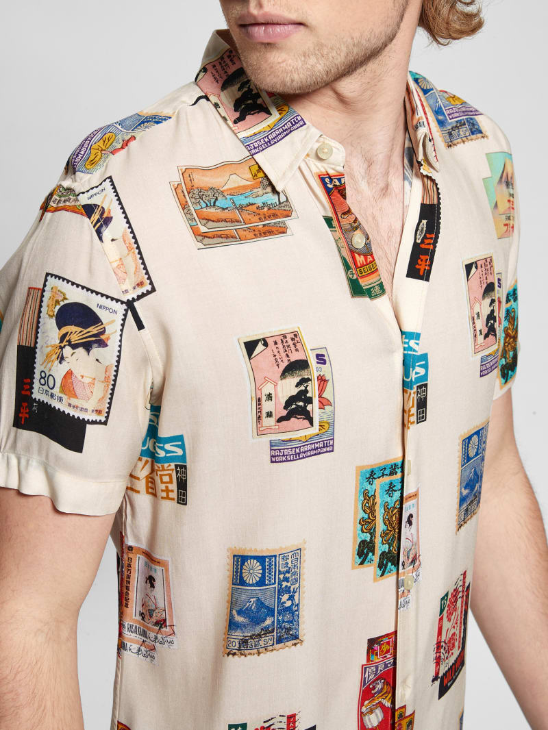 Guess hawaiian shirt sales