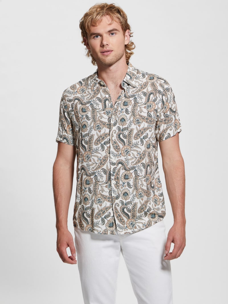 Guess short sleeve button down discount