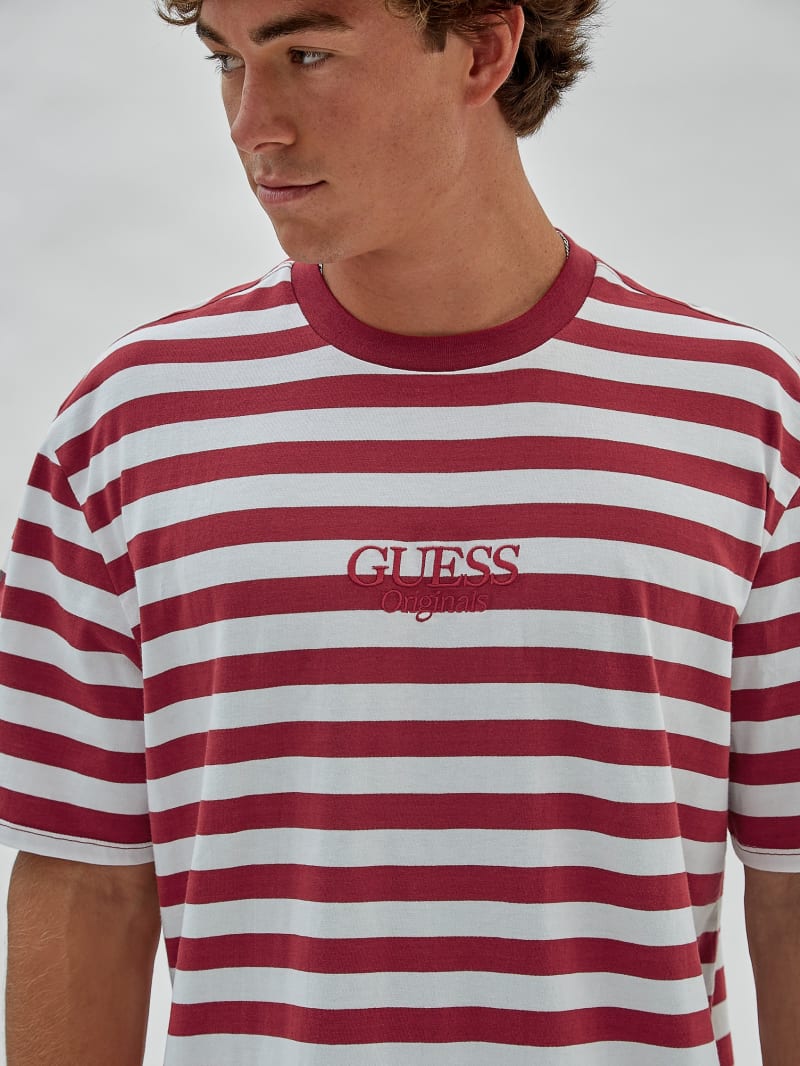 Guess striped shirt new arrivals pink