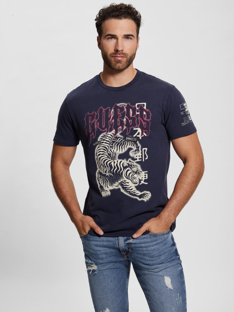 T-SHIRT GUESS DONNA REGULAR FIT CON STAMPA - Blumarestore