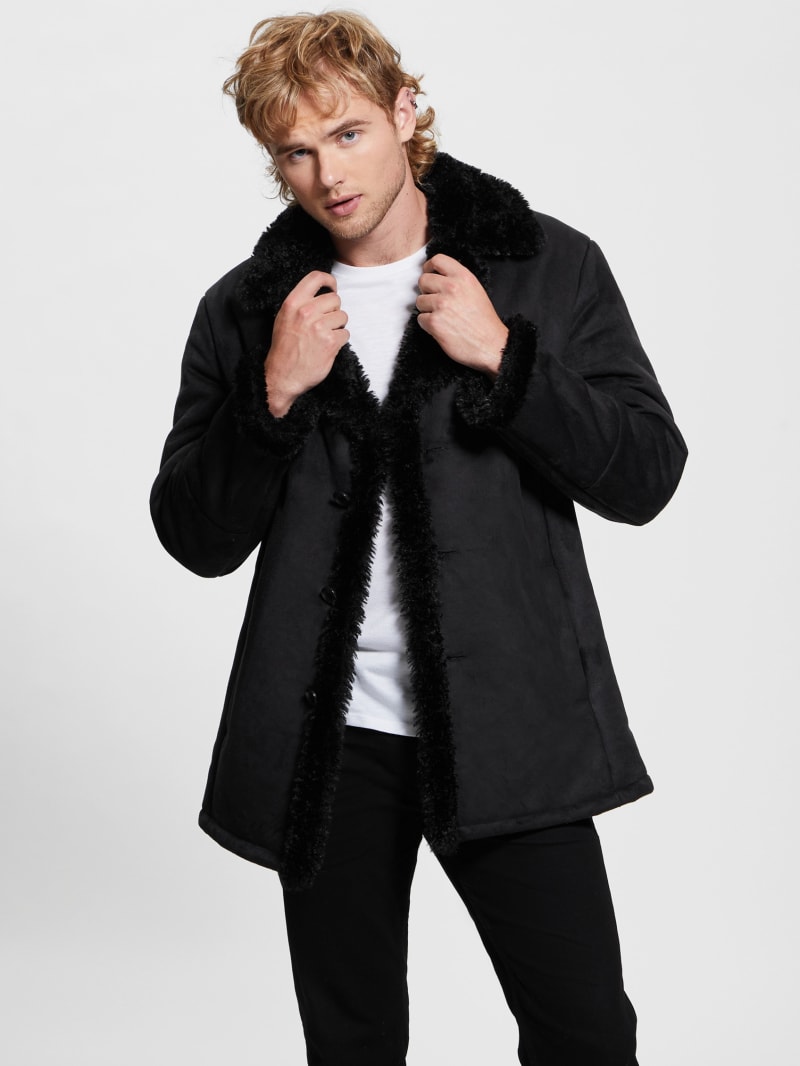 Ian Faux Suede Coat GUESS