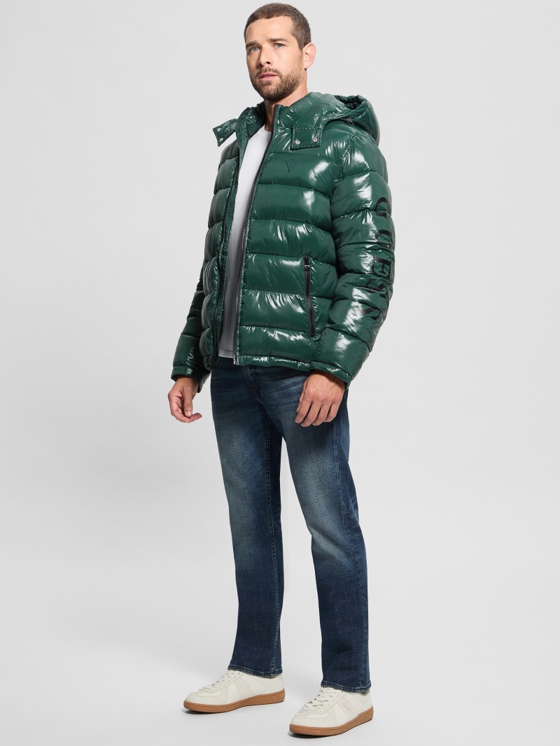 Guess high shine puffer coat outlet