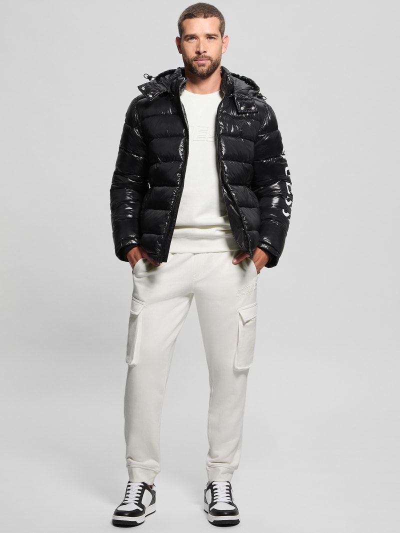 Guess men's hooded puffer jacket new arrivals