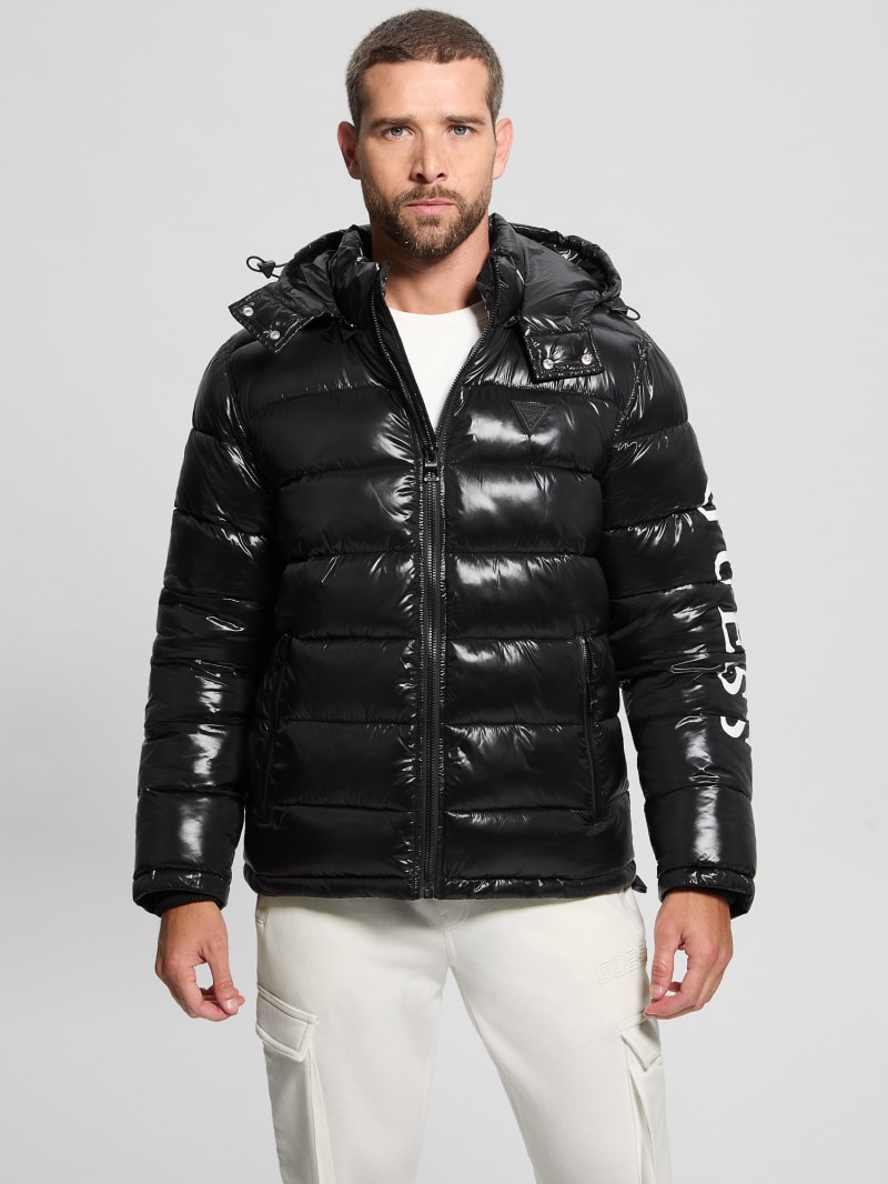 Shiny Hooded Puffer Jacket GUESS