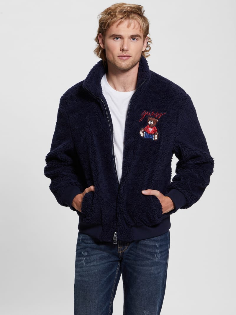 Guess sherpa hoodie sales