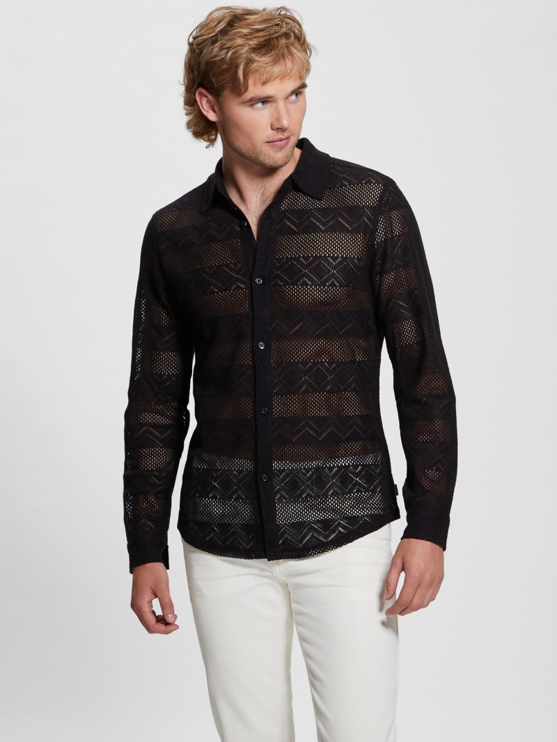 Geo Crochet Shirt GUESS