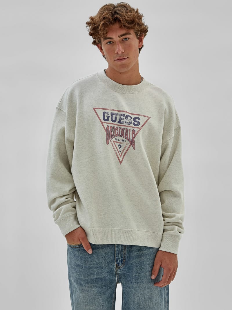 GUESS Originals Eco Vintage Heather Dev Sweatshirt | GUESS