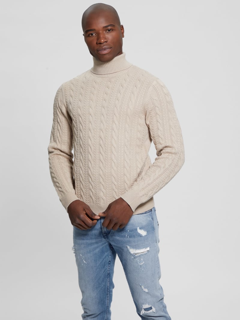 Cream turtleneck sweater mens new arrivals