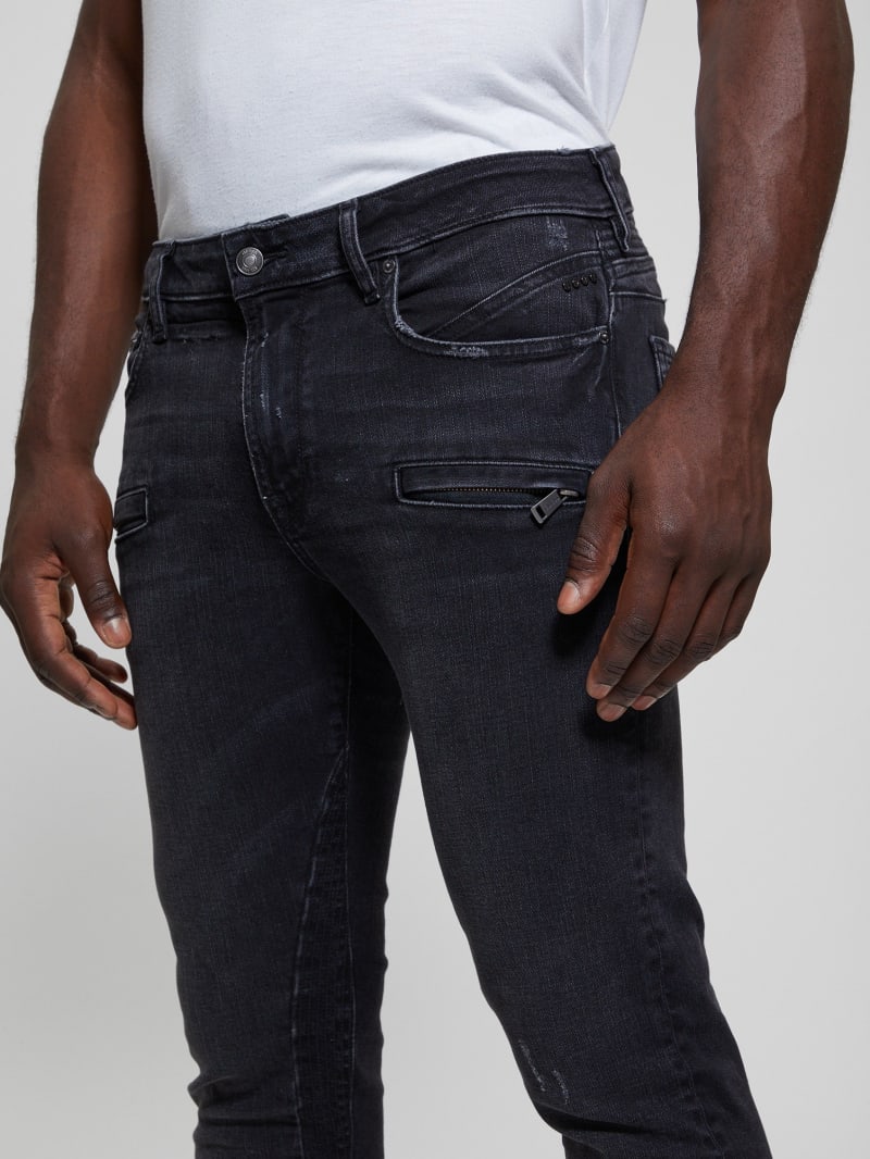 Eco Finnley Zippered Tapered Jeans