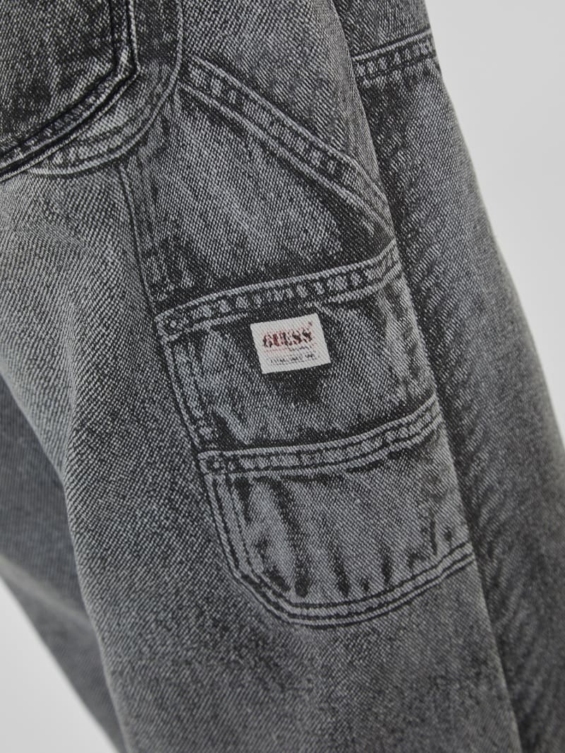 GUESS パッチ付きスタジャン Lサイズ グレー・ブラック