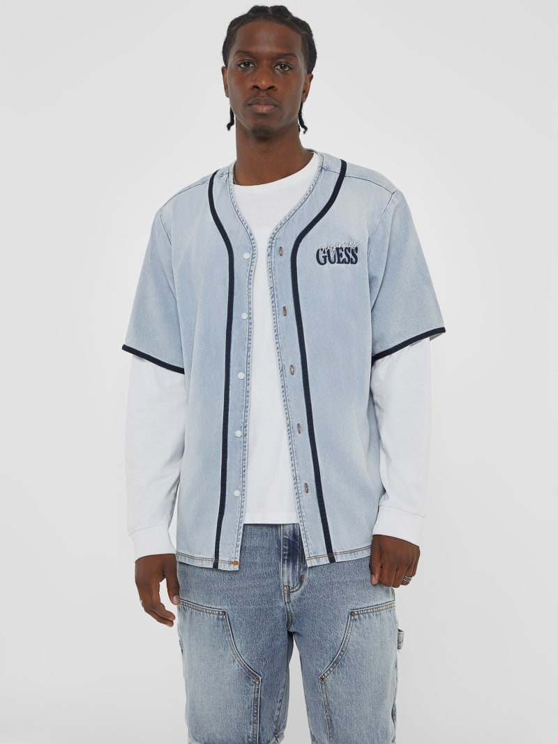 GUESS Originals Denim Baseball Shirt GUESS