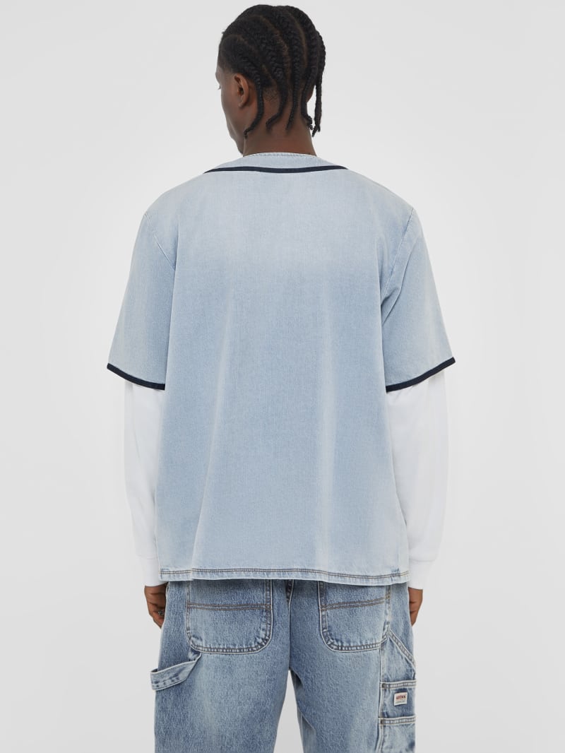 GUESS® GUESS Originals Denim Baseball Shirt