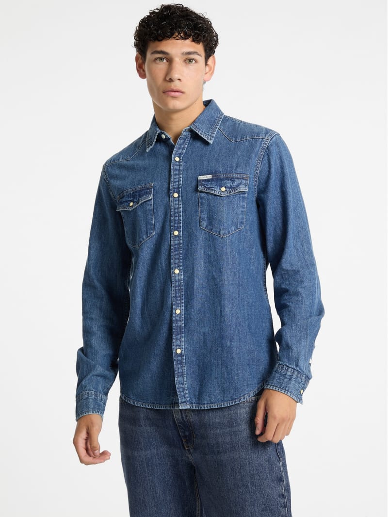 Slim Long Sleeve Denim Shirt