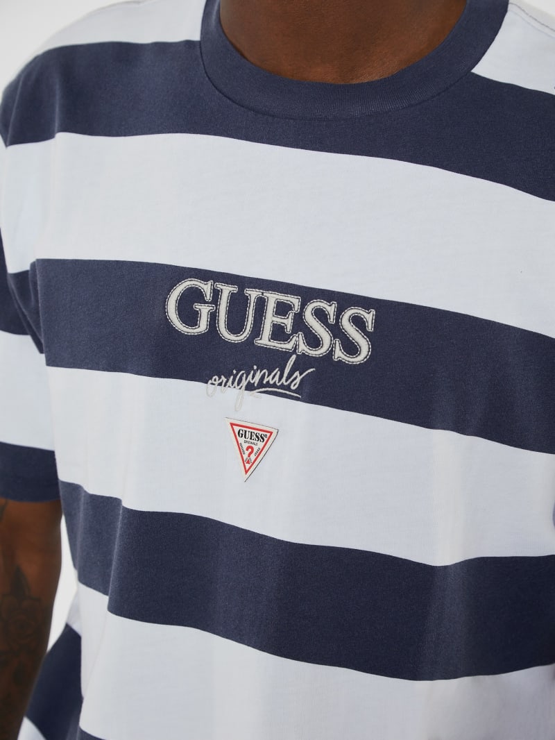 Guess t shirt herr striped top