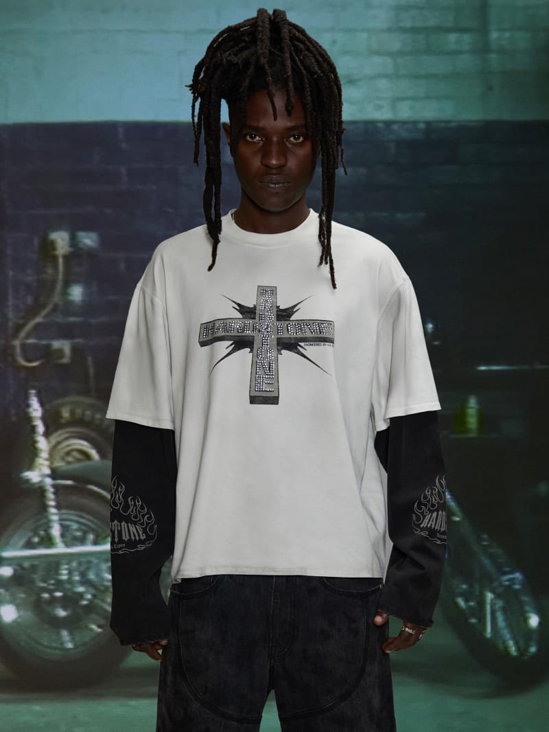HARDSTONE Layered Long-Sleeve Tee | GUESS Jeans