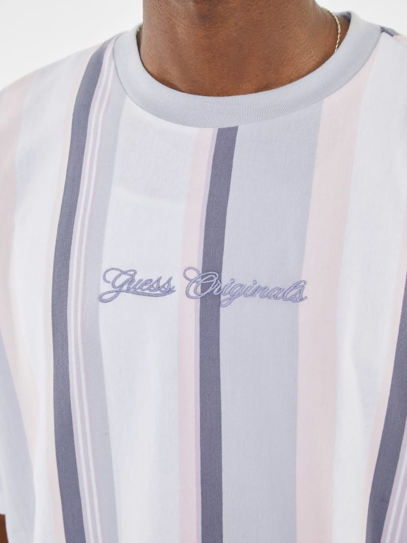 Guess t shirt vertical stripes new arrivals