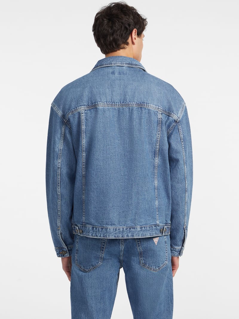 Oversized Denim Trucker Jacket | GUESS Canada Oversized Denim Trucker Jacket | GUESS Canada