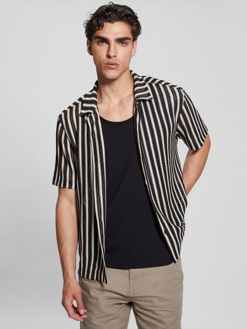 Guess shirt womens striped clearance