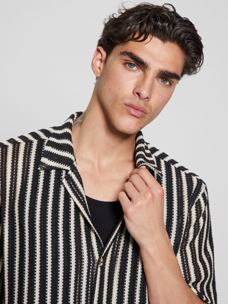 Guess striped mens shirt cheap