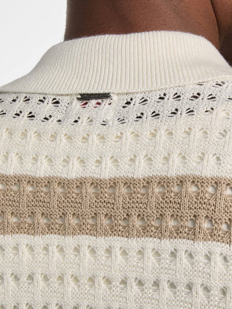 Eco Joshua Striped Crochet Shirt | GUESS Canada