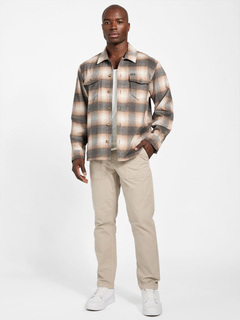 Eco Checkered Wool-Blend Overshirt