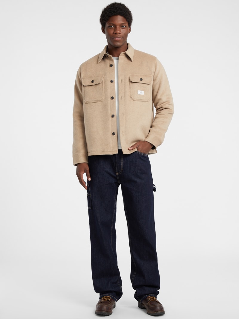 Brushed Wool-Blend Shacket