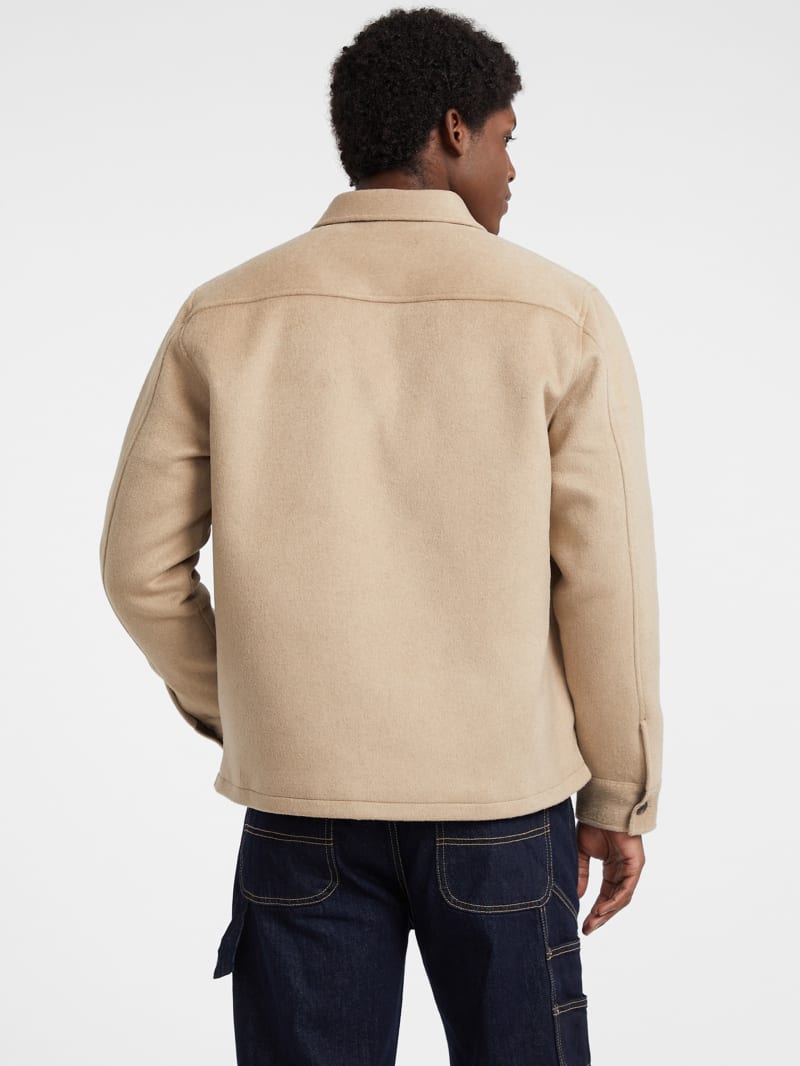 Brushed Wool-Blend Shacket