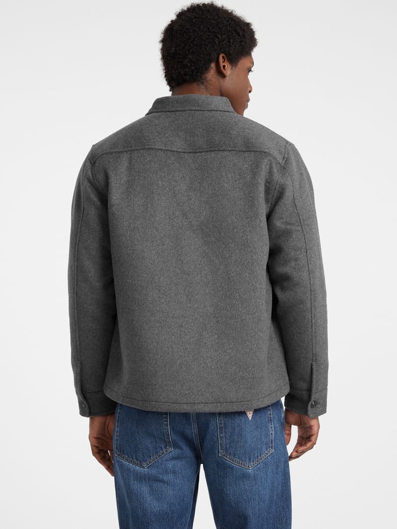 Brushed Wool-Blend Shacket