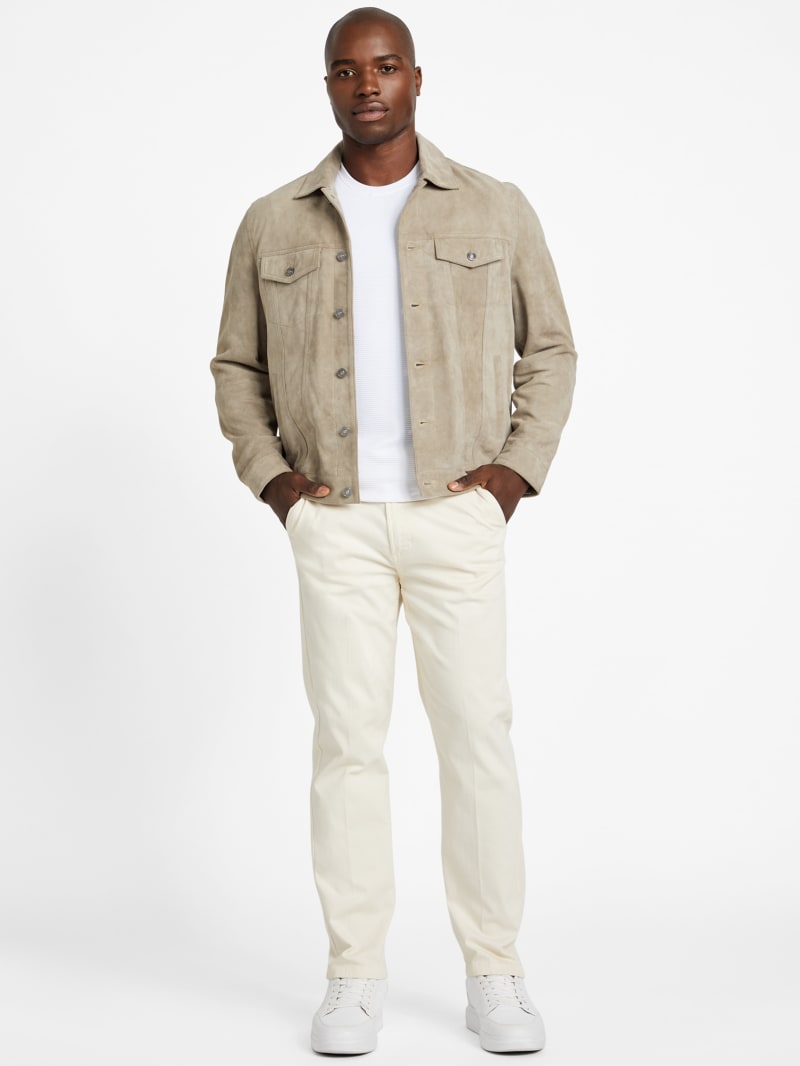 GUESS® Suede Goat Leather Trucker Jacket