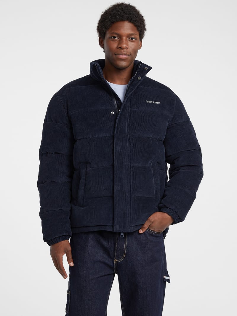 【カーキ(G8EV)】GUESS JEANS ジャケット (M)Quilted Puffer Jacket ゲス GUESS GUESS JEANS Quilted Puffer Jacket （G8EV