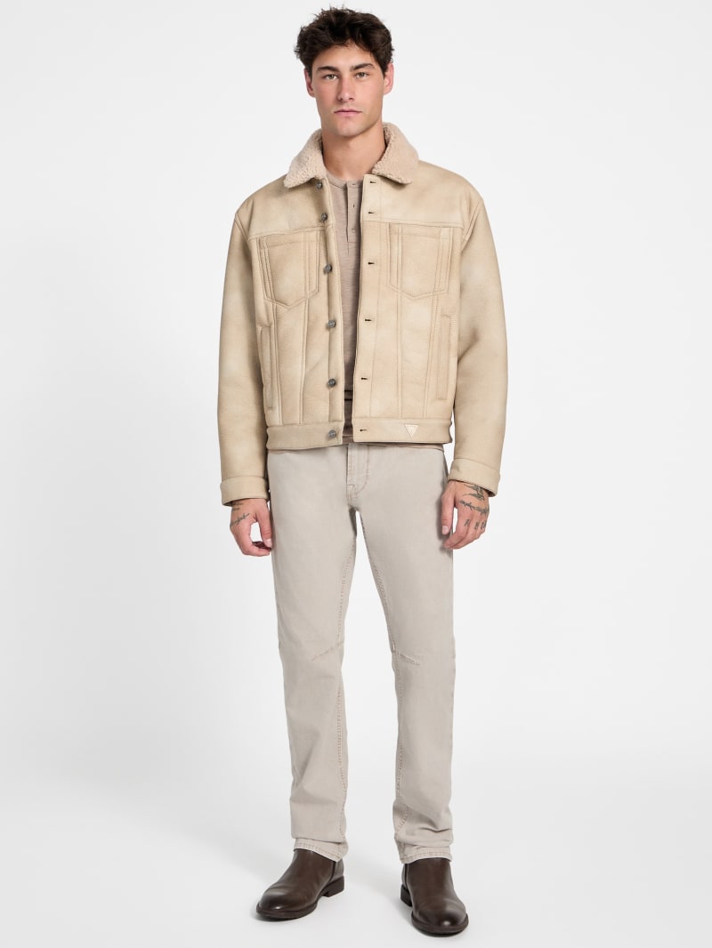 GUESS® Andy Faux-Suede and Sherpa Trucker Jacket