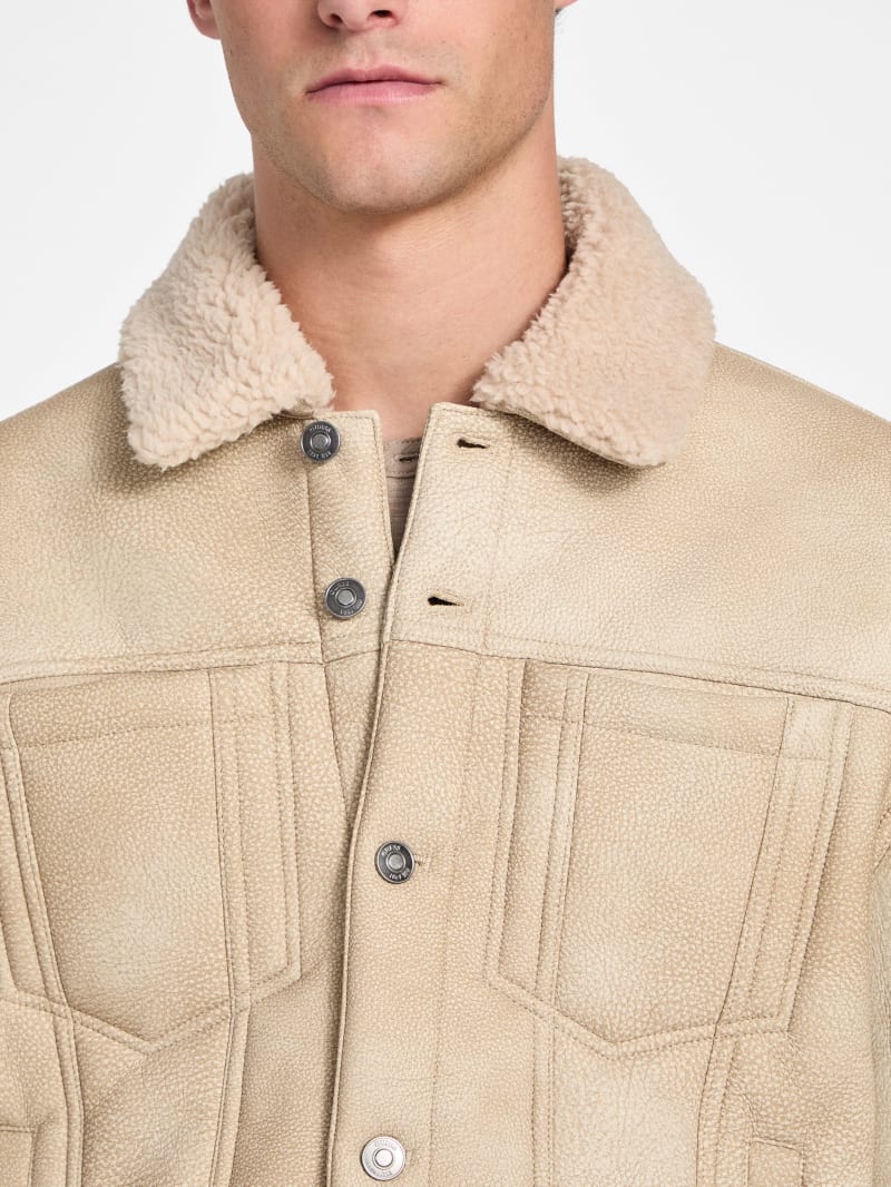 Andy Faux-Suede and Sherpa Trucker Jacket - thumbnail 3