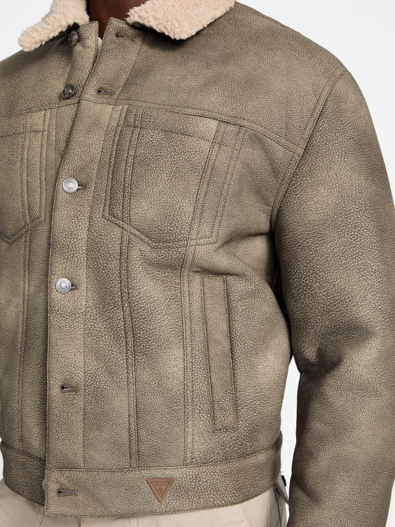 Andy Faux-Suede and Sherpa Trucker Jacket - thumbnail 8