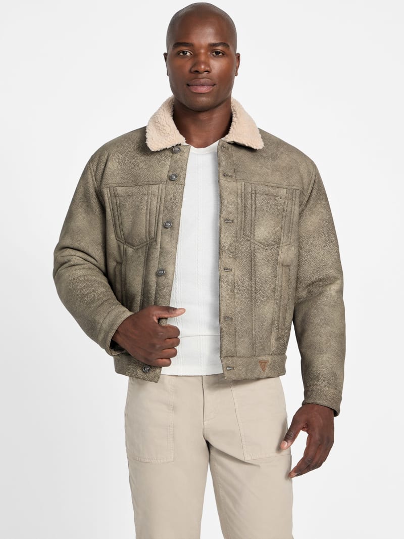 Andy Faux-Suede and Sherpa Trucker Jacket - thumbnail 10